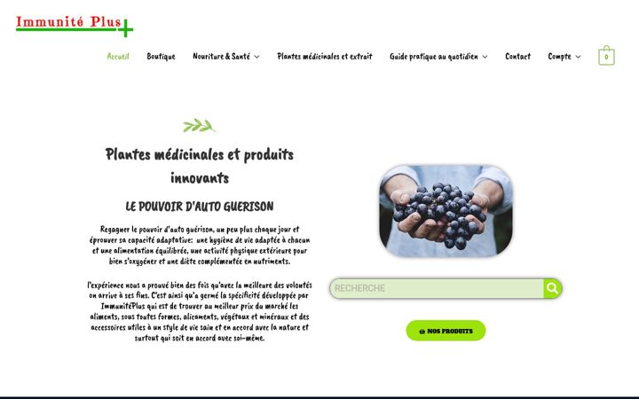 Screenshot of immuniteplus.com