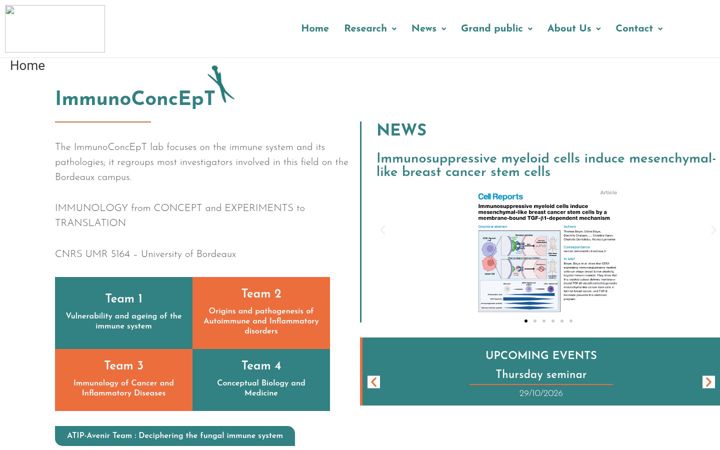 Screenshot of immunoconcept.cnrs.fr