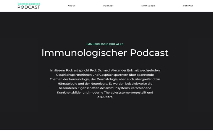 Screenshot of immunologischer-podcast.de