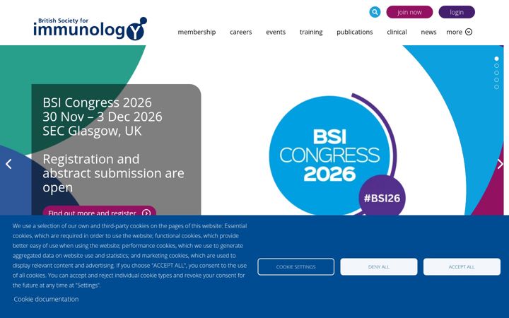 Screenshot of immunology.org