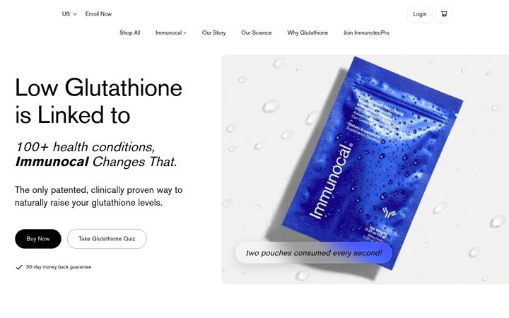 Screenshot of immunotec.com