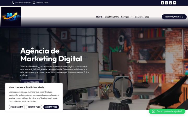 Screenshot of imnomarketing.com