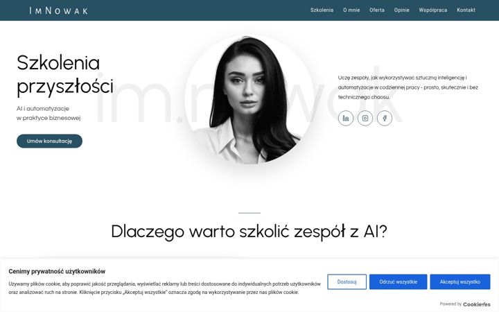 Screenshot of imnowak.com