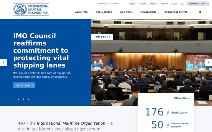 Screenshot di imo.org