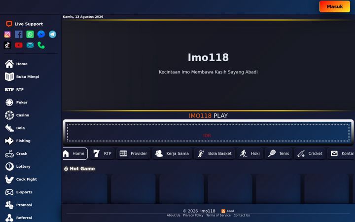 Screenshot of imo118.org