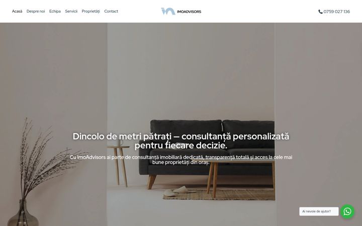 Posnetek zaslona imoadvisors.ro
