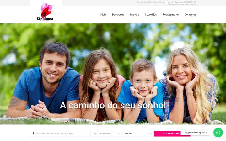 Screenshot of imobcorderosa.com