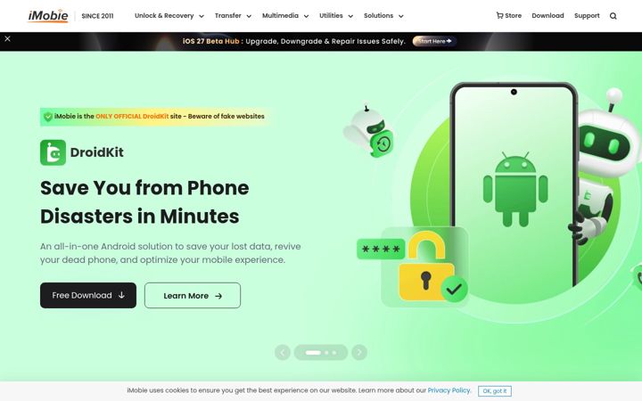 Screenshot von imobie.com