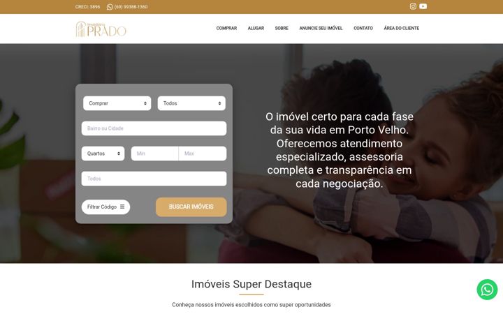 Screenshot of imobiliariapradopvh.com