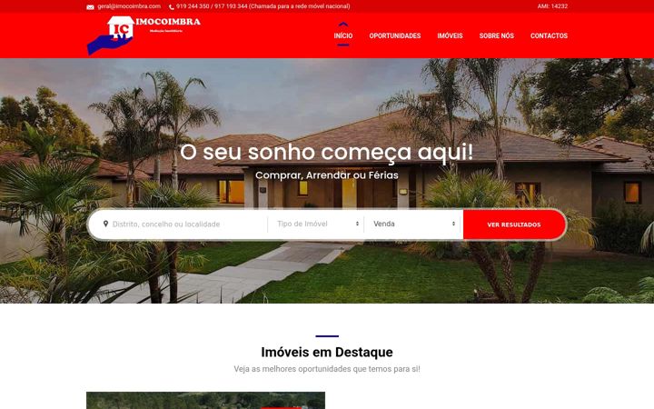 Screenshot of imocoimbra.com