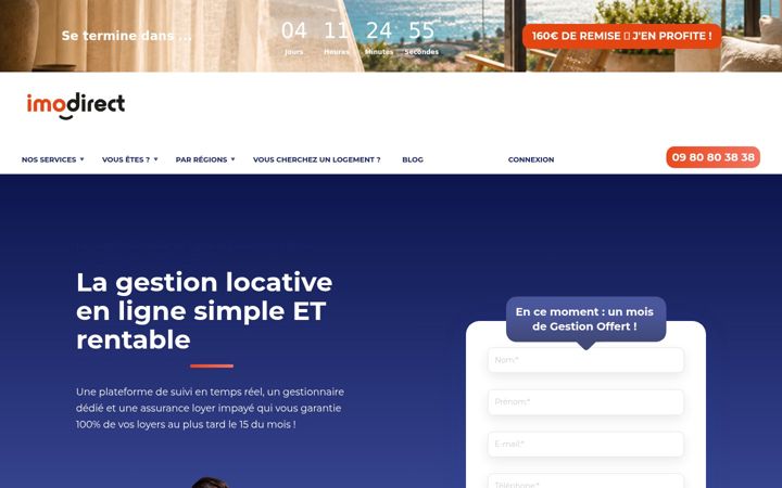 Screenshot of imodirect.com