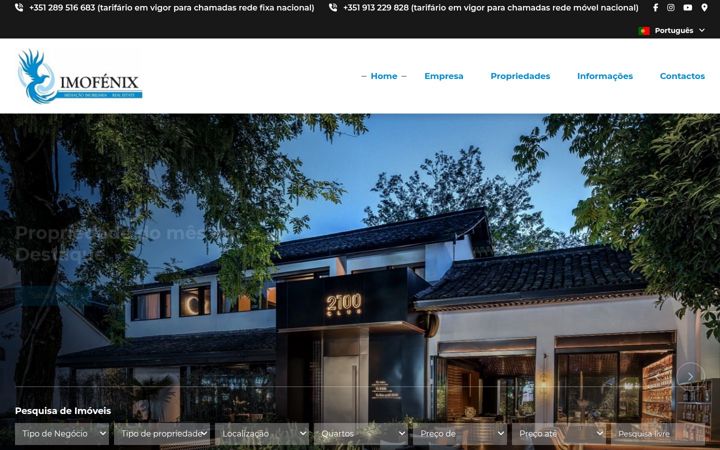 Screenshot of imofenix.com