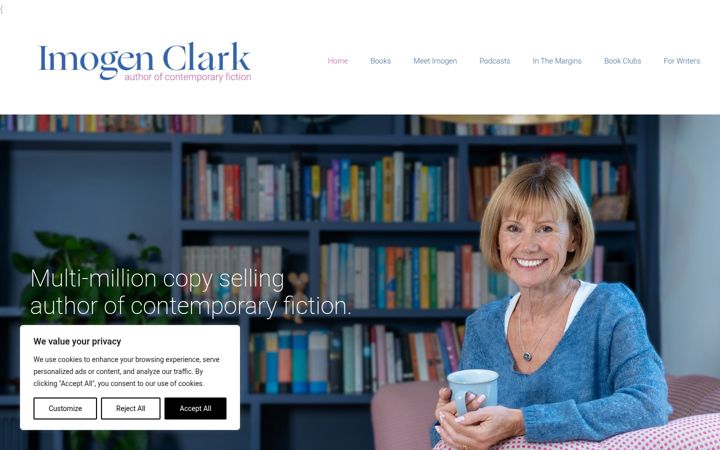 Screenshot of imogenclark.com