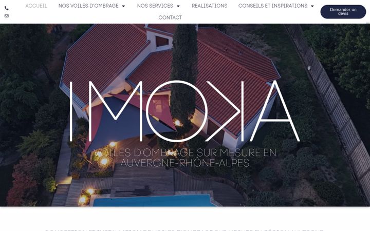 Screenshot of imoka-ombrage.fr