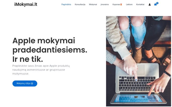 Posnetek zaslona imokymai.lt