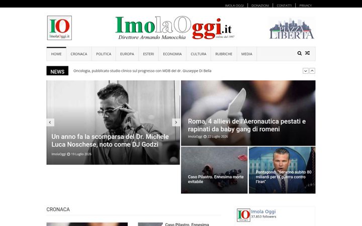 Screenshot of imolaoggi.it