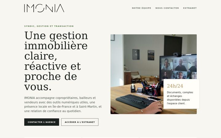 Screenshot of imonia.fr