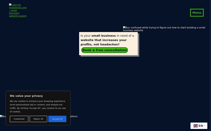 Screenshot of imoptimal.com