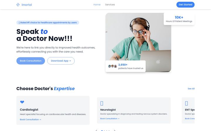 Screenshot of imortol.com