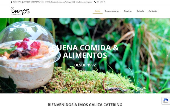 Screenshot of imoscatering.com