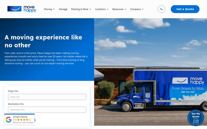 Screenshot of imovehappy.com