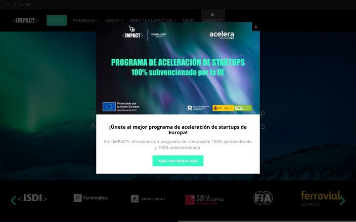 Screenshot of impact-accelerator.com