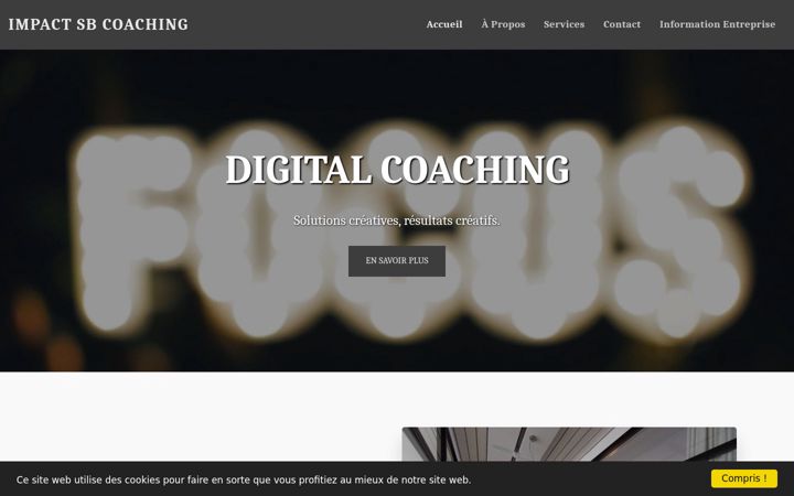 Screenshot of impact-coaching-marketing.com