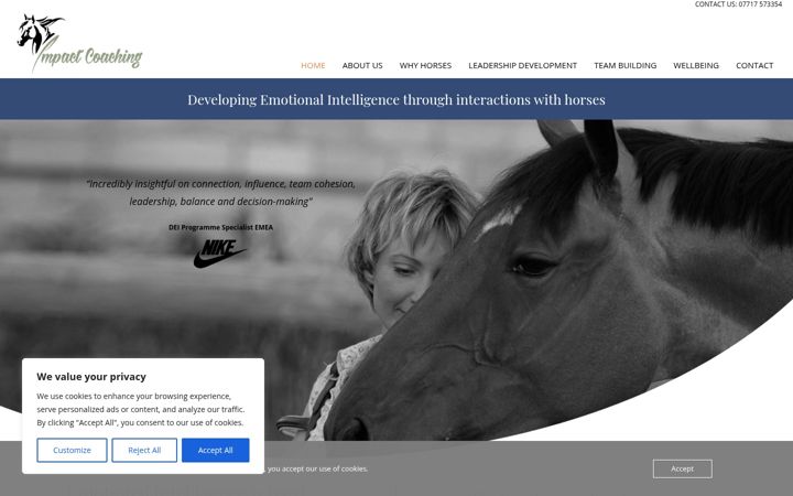 Screenshot of impact-coaching.uk