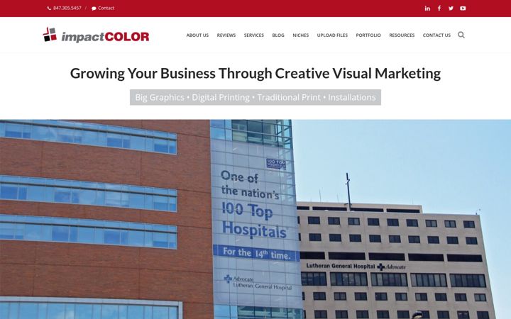 Screenshot of impact-color.com