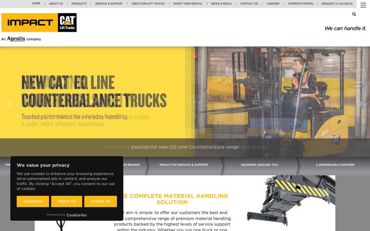 Screenshot of impact-handling.com