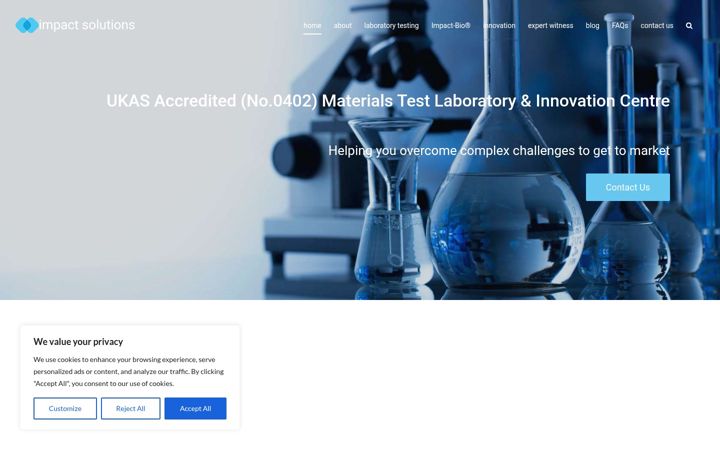 Screenshot of impact-solutions.co.uk