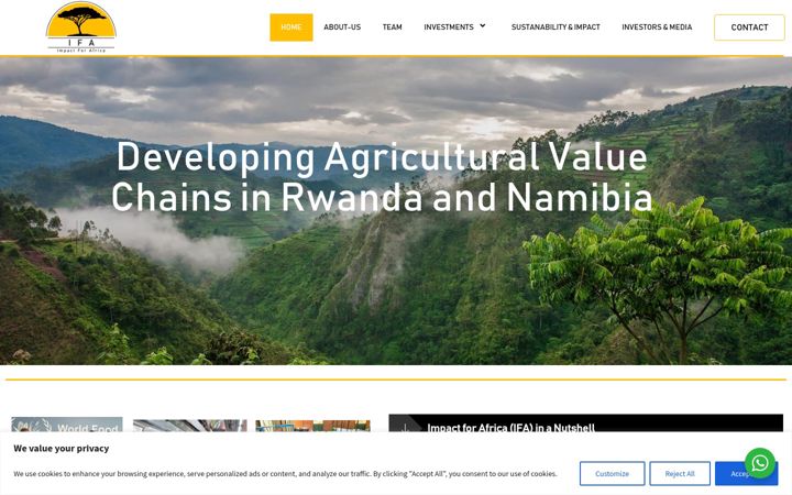 Screenshot of impact4africa.com