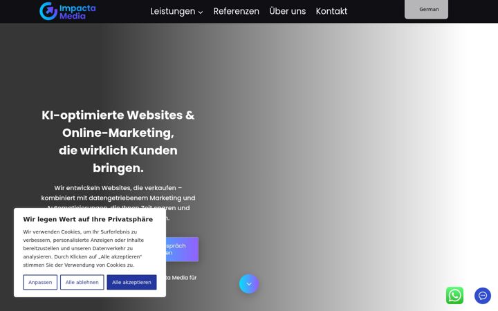 Screenshot of impacta-media.de