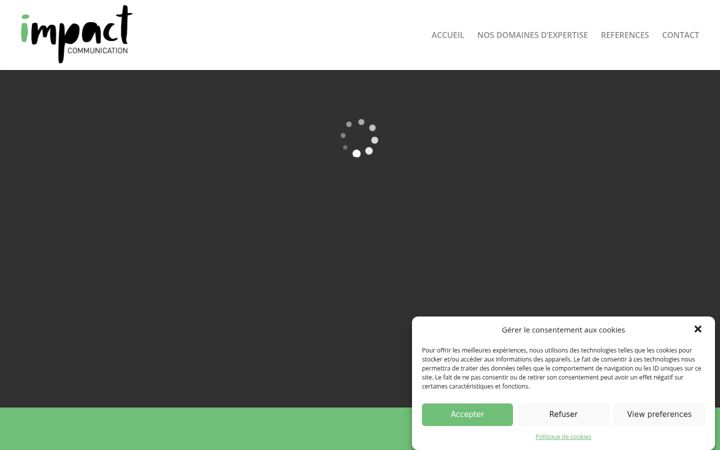 Screenshot of impactcommunication.be