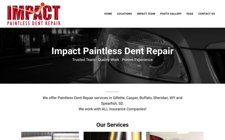 Screenshot of impactdentrepair.com
