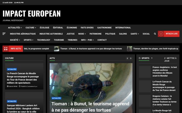 Screenshot of impacteuropean.fr