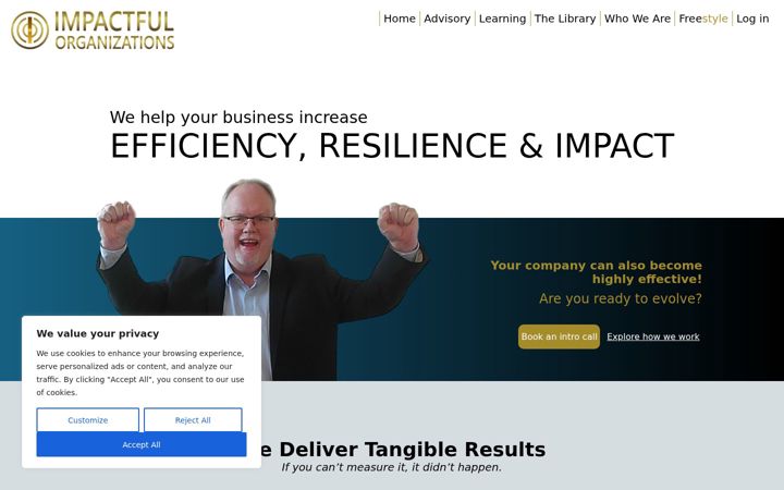 Screenshot of impactfulorganizations.com
