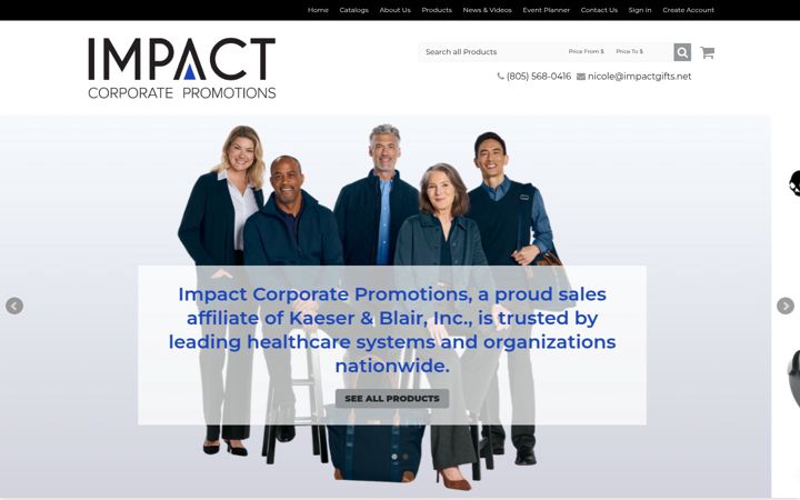 Screenshot of impactgifts.net