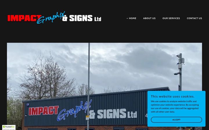 Screenshot of impactgraphix.co.uk