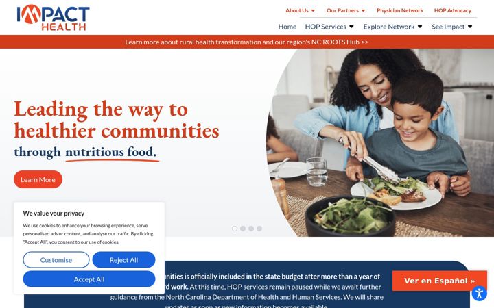 Screenshot of impacthealth.org