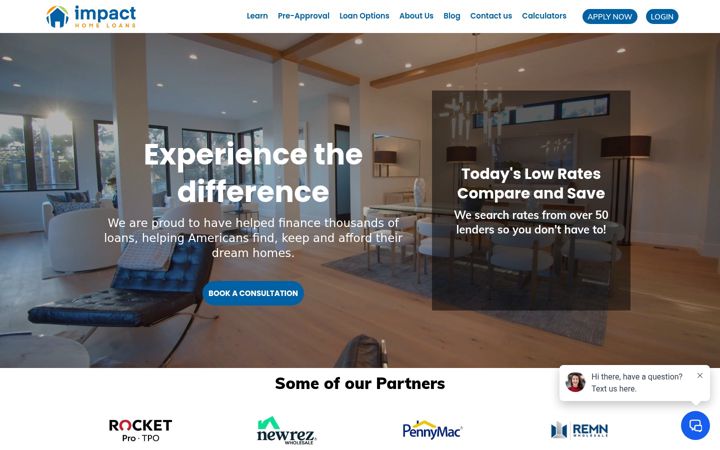 Screenshot of impacthomeloans.com