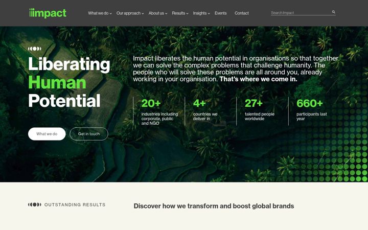 Screenshot of impactinternational.com