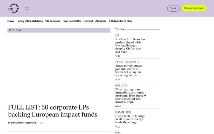 Captura de ecrã de impactloop.com