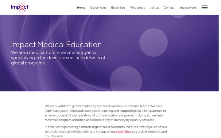 Screenshot of impactmedicaleducation.com