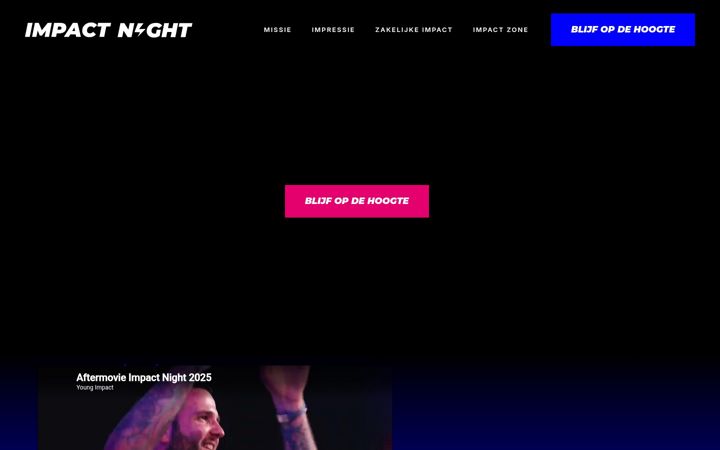 Skærmbillede af impactnight.nl
