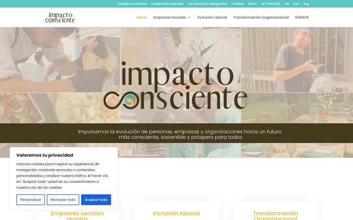Screenshot of impactoconsciente.com