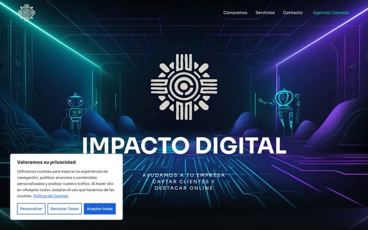Screenshot of impactodigitalai.com