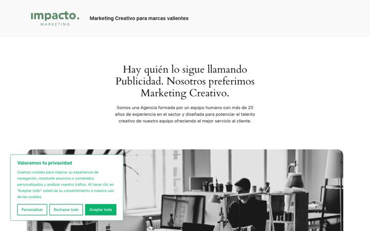 Screenshot of impactomkt.es