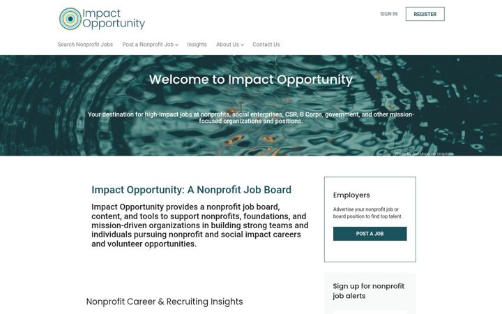 Screenshot of impactopportunity.org