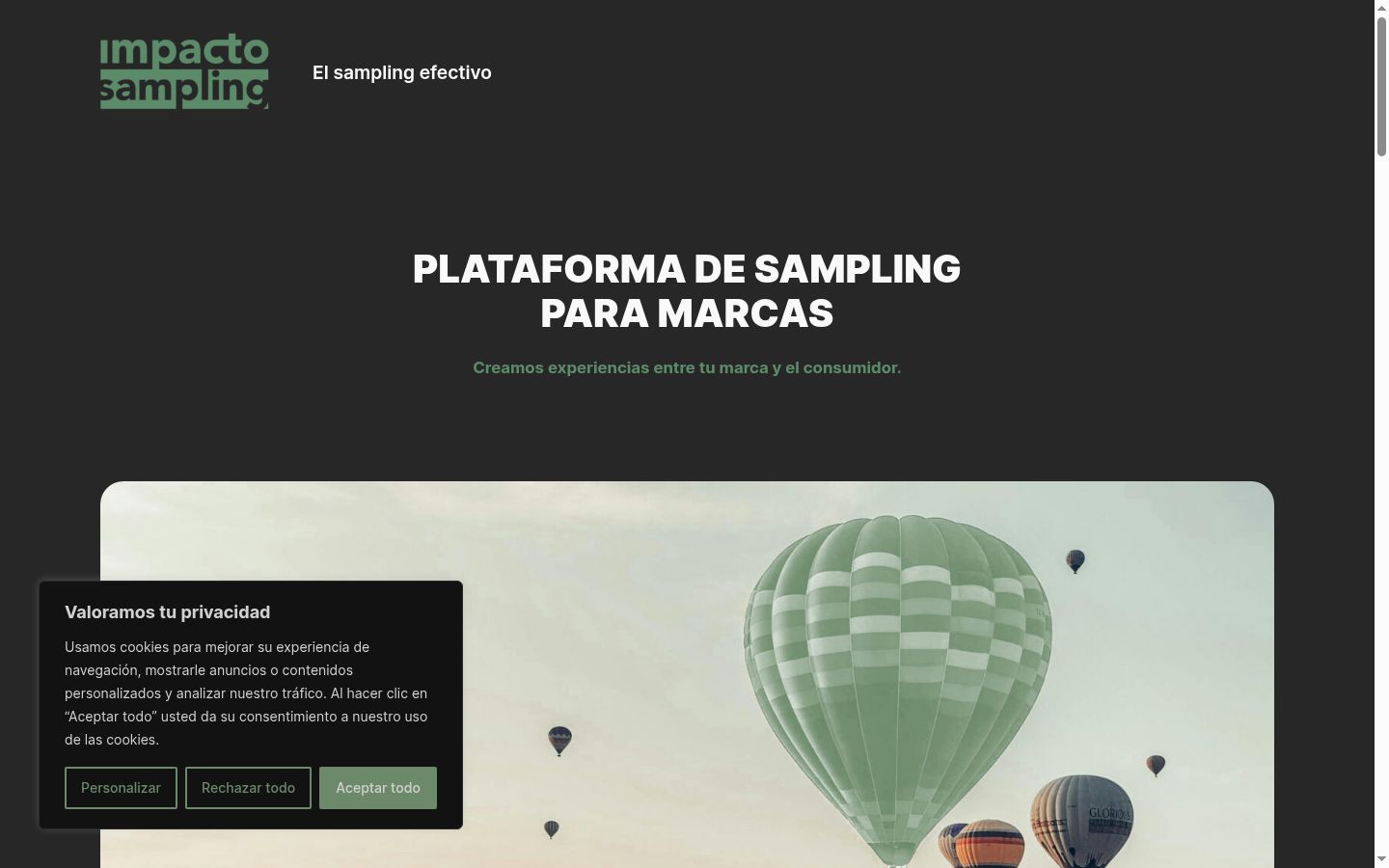 Screenshot del banner di consenso mostrato prima di qualsiasi interazione